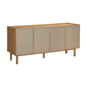 wohnli-moebel-suche-M26080075 Wohnli Möbelsuche - Skandinavisches Sideboard mit 4 Türen Holzoptik 180 cm helles Holz