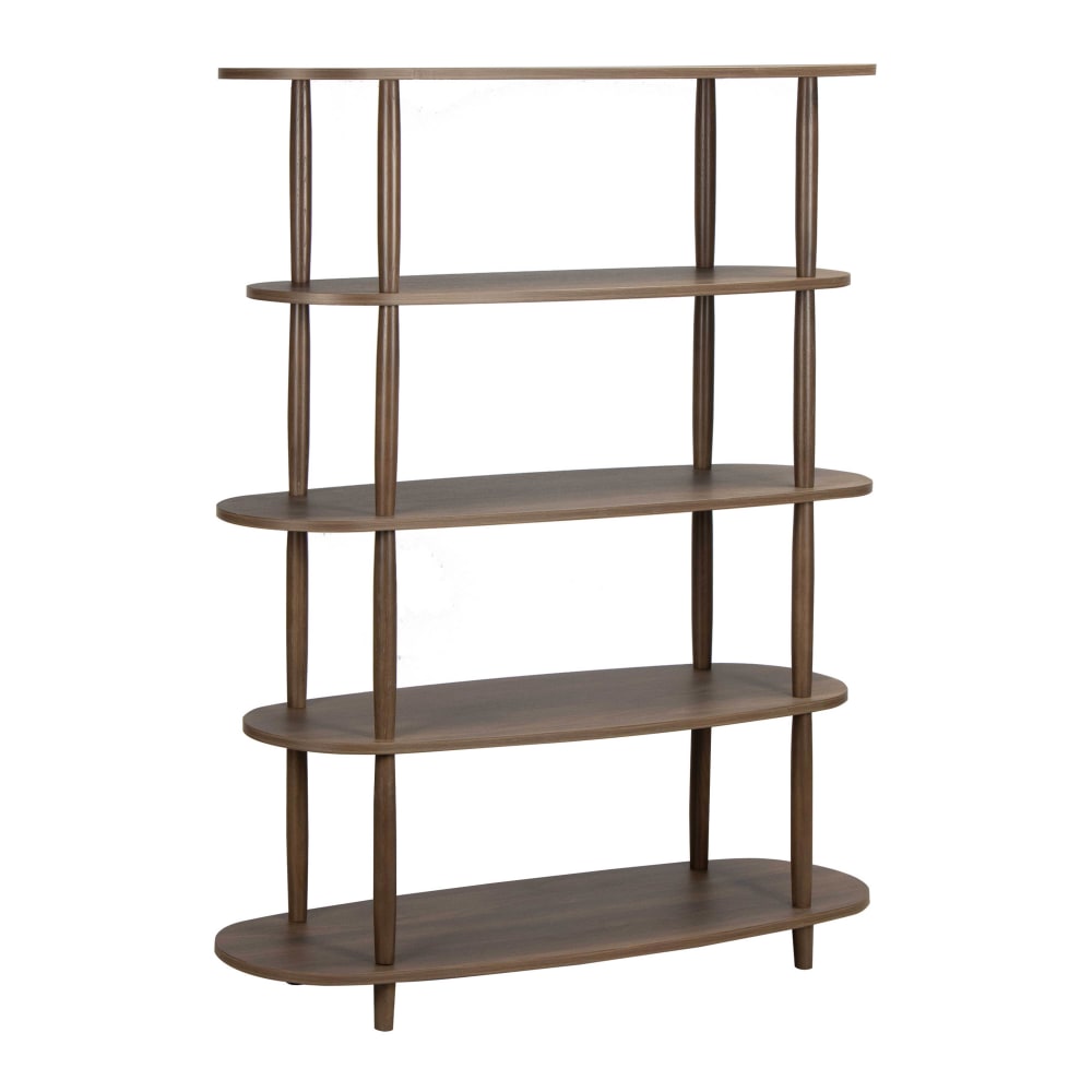 wohnli-moebel-suche-M26080086 Wohnli Möbelsuche - Hohes Regal in Holzoptik 120 x 145 cm dunkles Holz