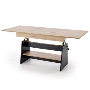 Anheb- und ausziehbarer Couchtisch 120–160 cm 120x61x70cm Holz Braun MSO Möbel Wohnzimmermöbel Couchtische