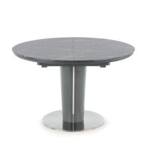 wohnli-moebel-suche-M26080764 Wohnli Möbelsuche - Runder Tisch im grauen Marmorstil mit Verlängerung 120–160 cm