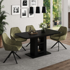 wohnli-moebel-suche-M26080781-1 Esstisch Schwarz 120x76cm 120x76x80cm Spanplatte Schwarz Vicco Möbel Esszimmermöbel Esstische