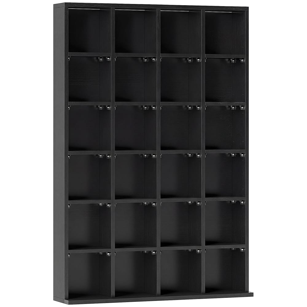 wohnli-moebel-suche-M26084668 Wohnli Möbelsuche - Meuble rangement multimédia 24 compartiments en bois noir