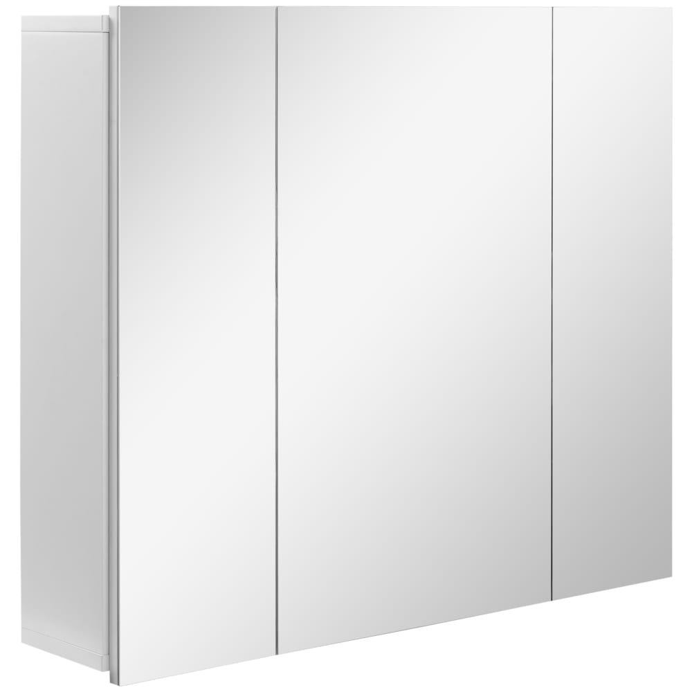 Wohnli Möbelsuche - Armoire salle de bain 3 portes miroir en mdf blanc
