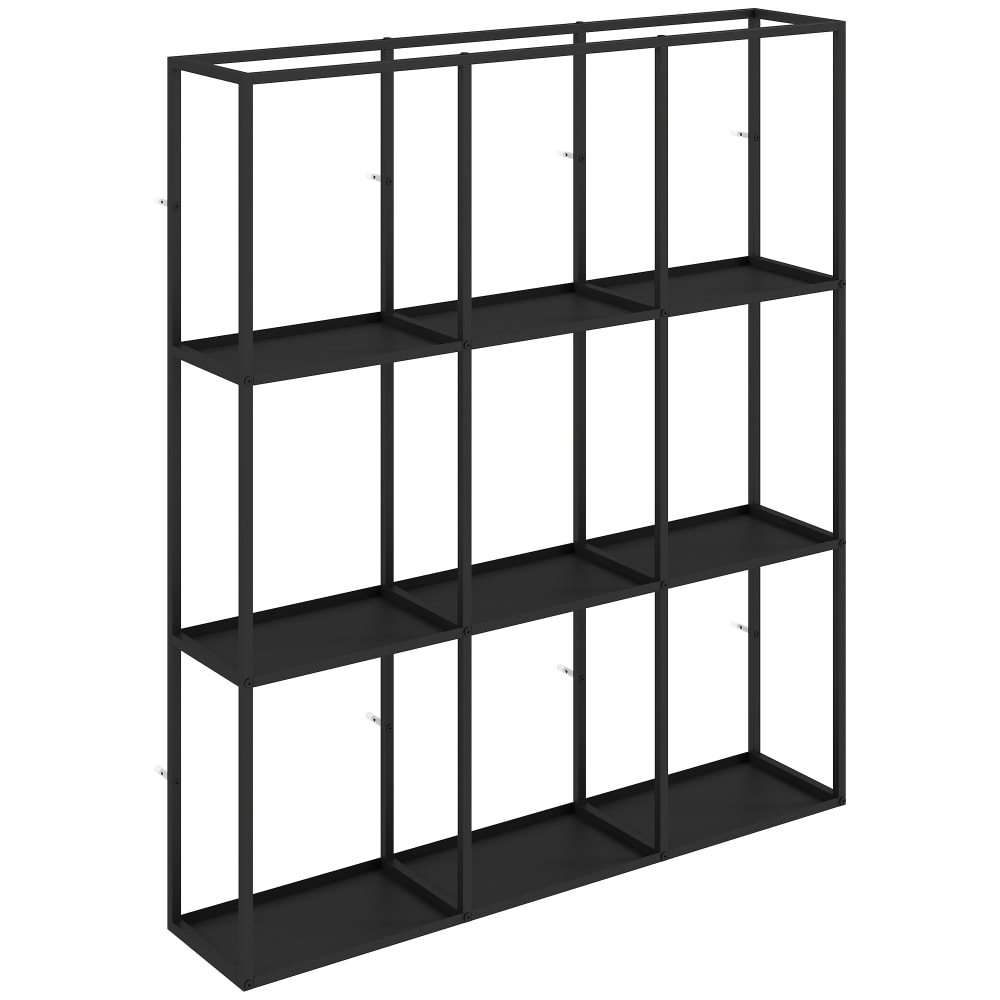 Wohnli Möbelsuche - Étagère murale industrielle 9 compartiments métal noir