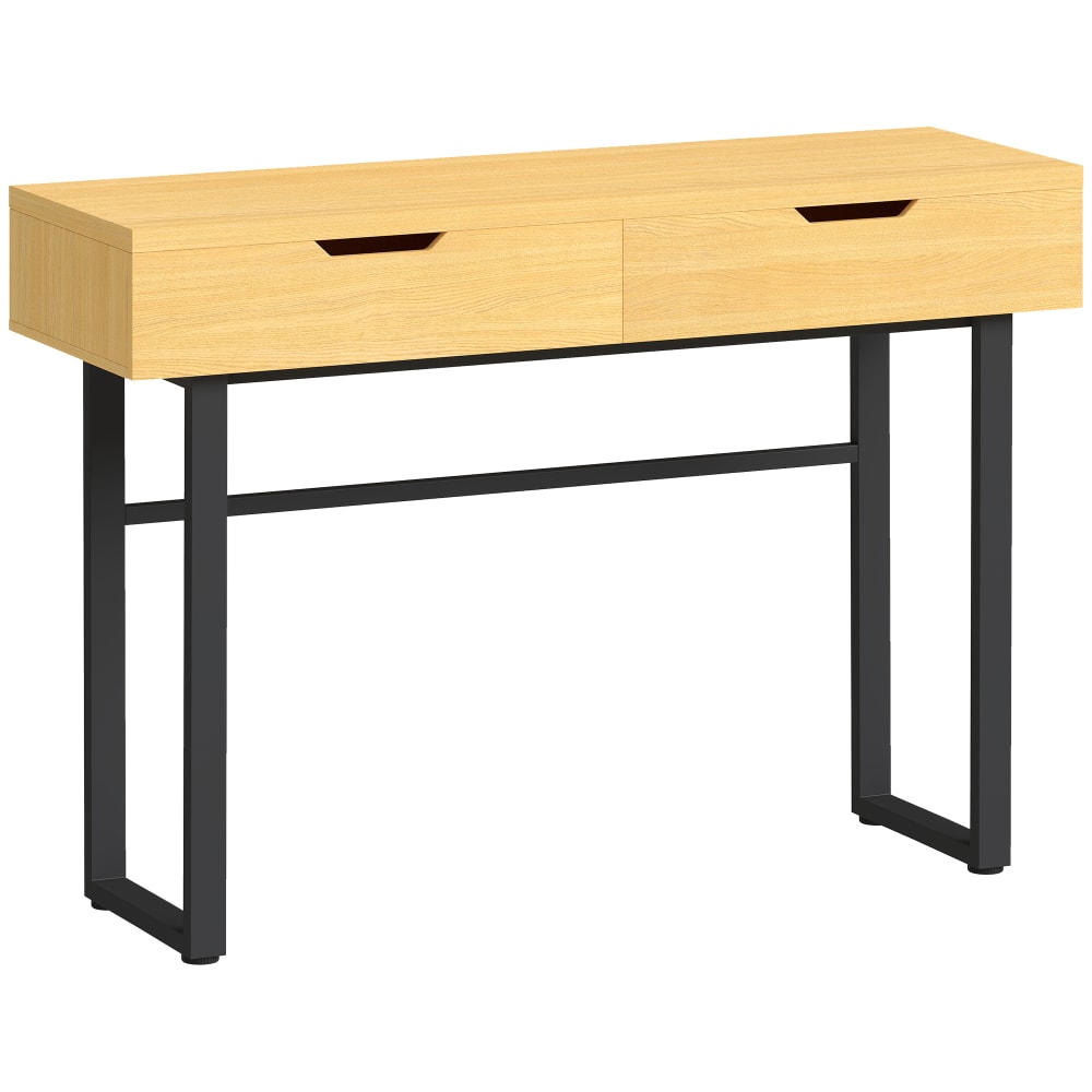 wohnli-moebel-suche-M26084708 Wohnli Möbelsuche - Console meuble étroite 2 tiroirs cadre en métal bois naturel