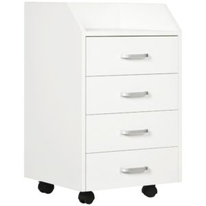 wohnli-moebel-suche-M26084716 Wohnli Möbelsuche - Caisson de bureau sur roulettes 4 tiroirs coulissants bois blanc
