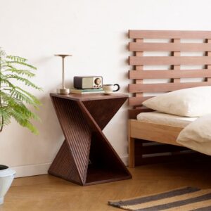 wohnli-moebel-suche-M26084783-1 Beistelltisch Sofaende aus dunklem Mangoholz 35x50x35cm Holz Braun Nordlys Möbel Wohnzimmermöbel Beistelltische
