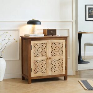 Sideboard aufbewahrungsschrank aus dunklem Mangoholz 35x75x70cm Holz Braun Nordlys Möbel Esszimmermöbel Sideboards, Highboards & niedrige Anrichten