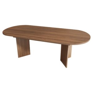 wohnli-moebel-suche-M26085693 Wohnli Möbelsuche - Ausziehbarer Esstisch mit abgerundeten Ecken 160/200x90 cm Nussbaum