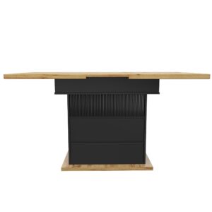 wohnli-moebel-suche-M26085697 Wohnli Möbelsuche - Ausziehbarer Esstisch mit Stauraum und Ablagen 110-140x80 cm Schwarz