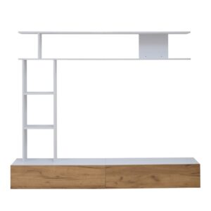 Wohnli Möbelsuche - TV Wohnwand-Set mit Regal stehend & hängend 180 cm