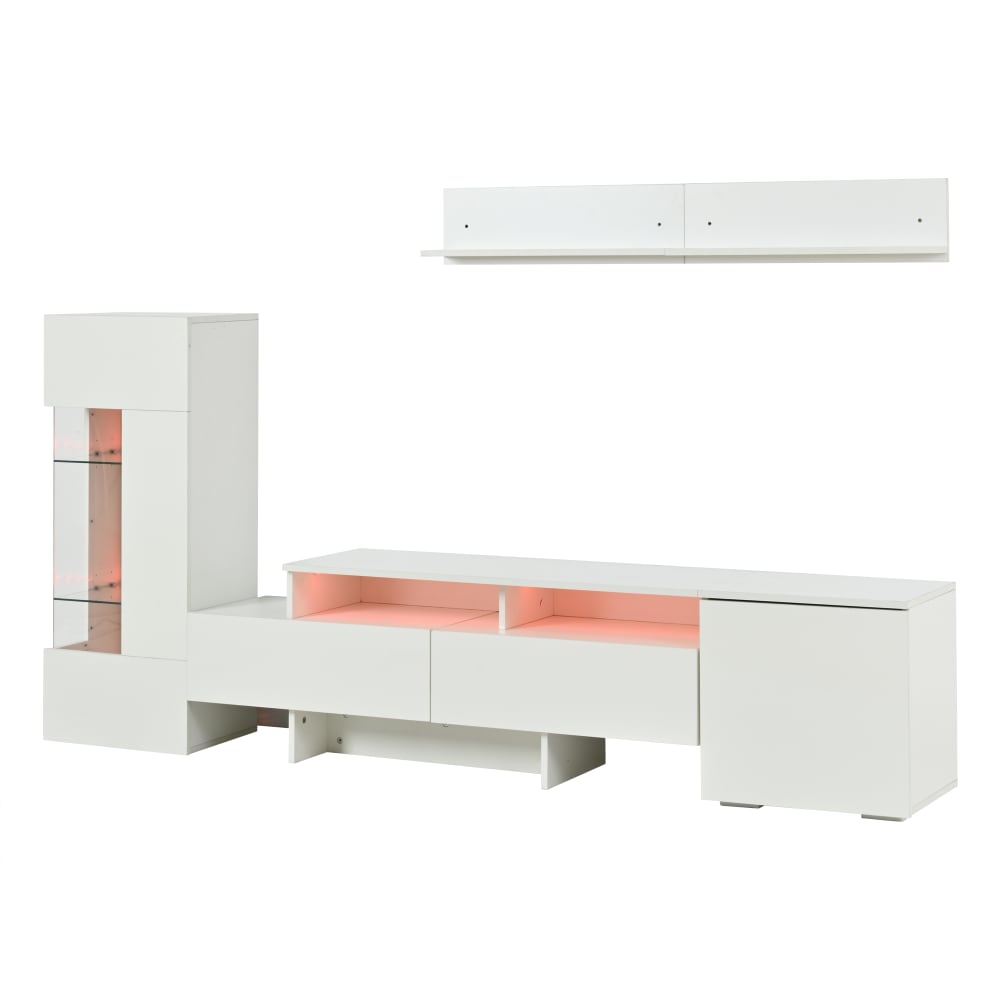 wohnli-moebel-suche-M26085712 Wohnli Möbelsuche - TV-Wohnwand Set 3-tlg. mit LED Hochglanz 170 cm