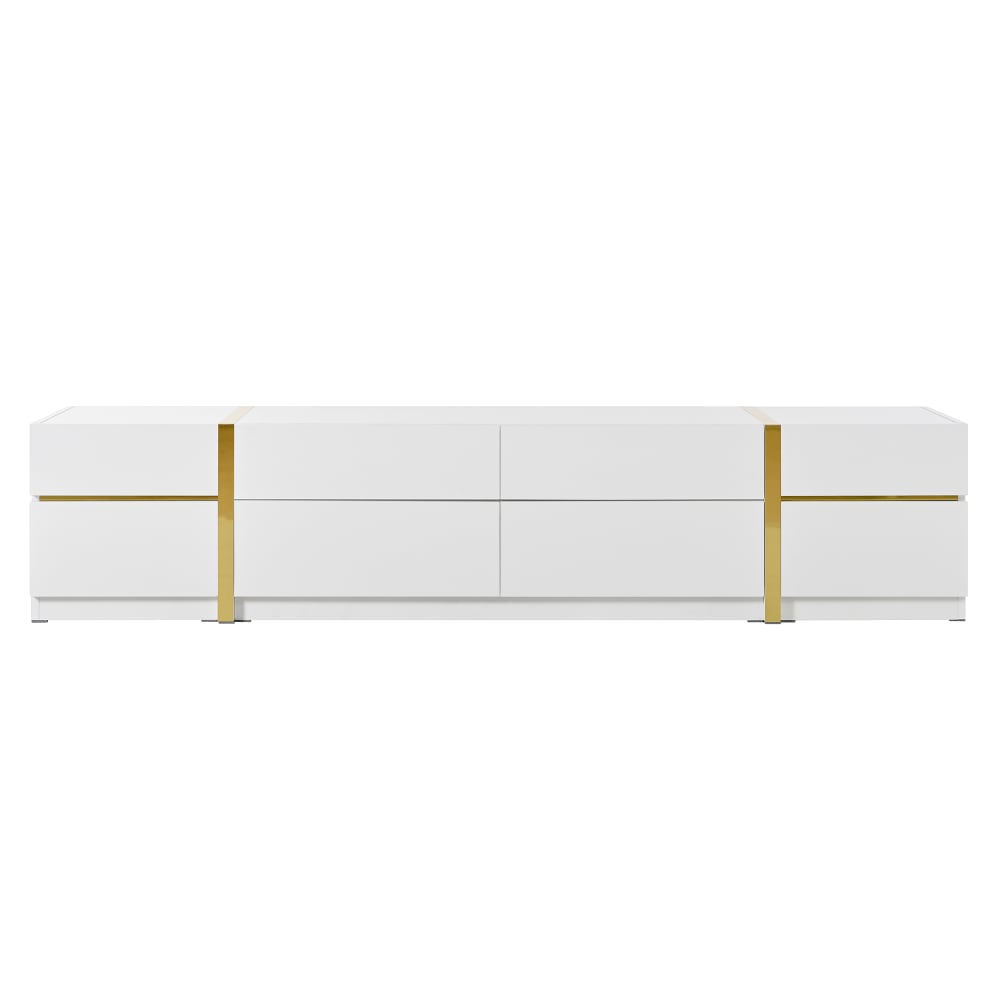 wohnli-moebel-suche-M26085716 Wohnli Möbelsuche - TV-Schrank Hochglanz mit 4 Schubladen und 2 Türen 180 cm Weiß