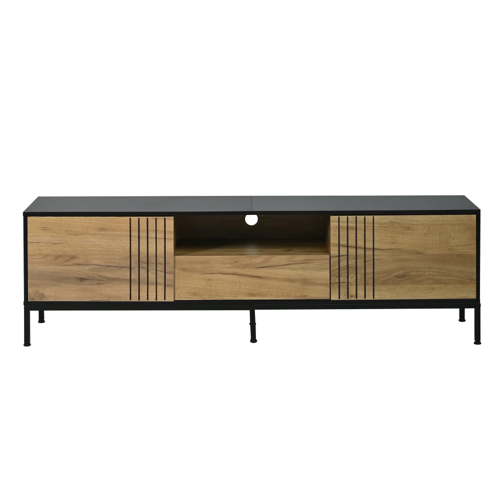wohnli-moebel-suche-M26085729 Wohnli Möbelsuche - TV-Schrank mit 2 Türen und Schublade 170x35x50 cm Eiche-Schwarz