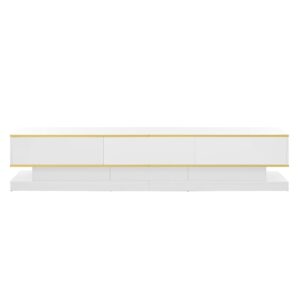 wohnli-moebel-suche-M26085731 Wohnli Möbelsuche - Fernsehschrank mit 3 Schubladen Hochglanz 200 cm Warmweiß