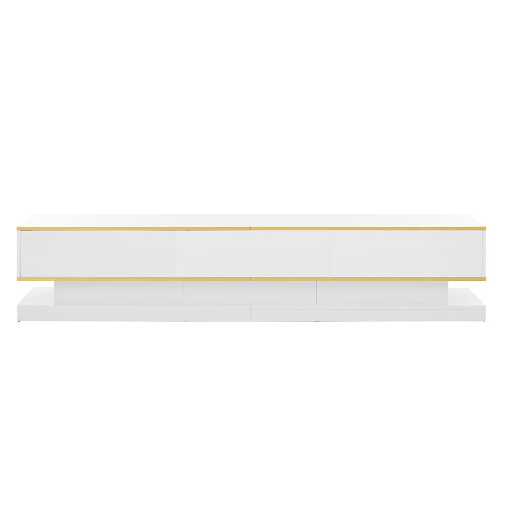 wohnli-moebel-suche-M26085731 Wohnli Möbelsuche - Fernsehschrank mit 3 Schubladen Hochglanz 200 cm Warmweiß