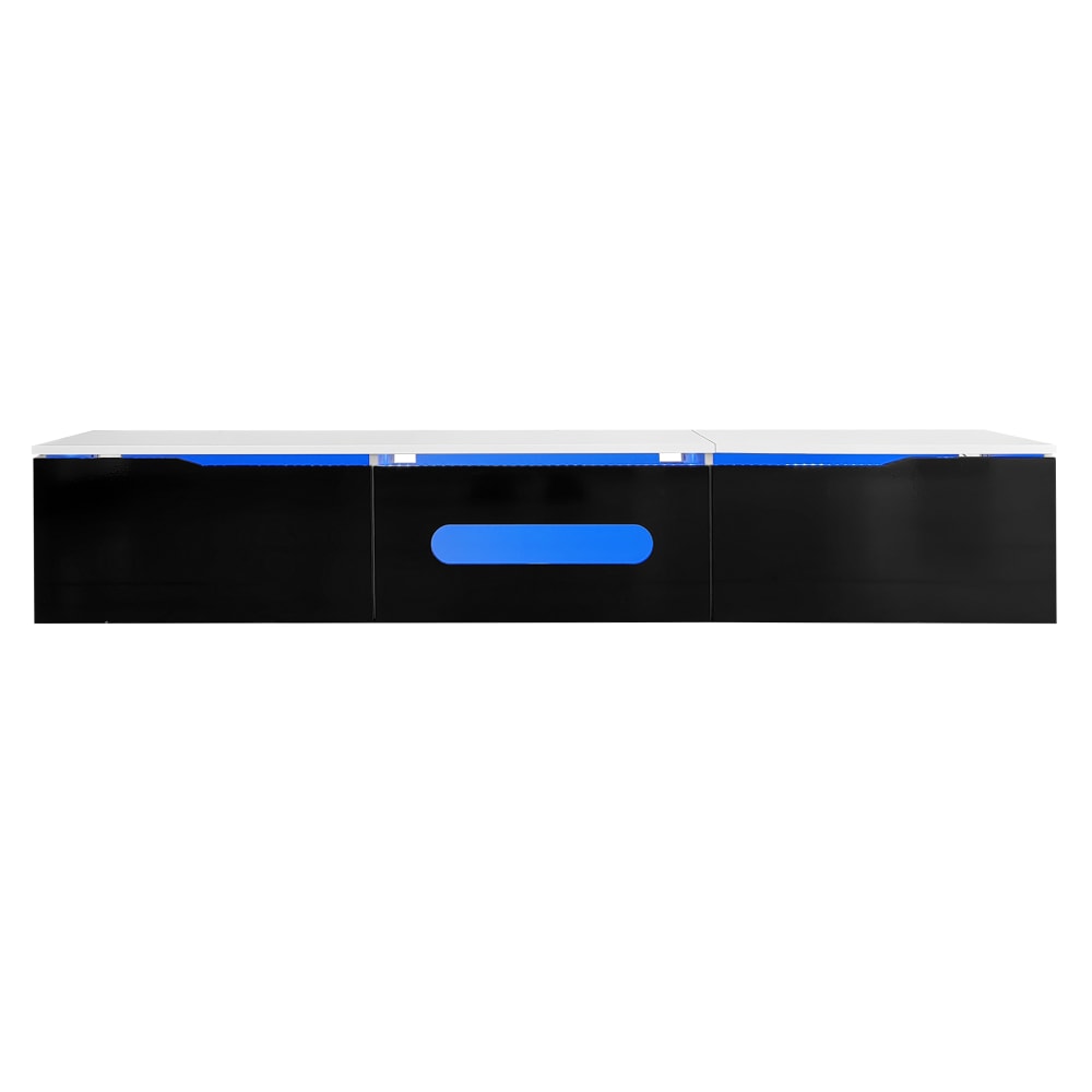 wohnli-moebel-suche-M26085741 Wohnli Möbelsuche - TV-Schrank mit LED und 3 Türen 180 cm Schwarz-Weiß