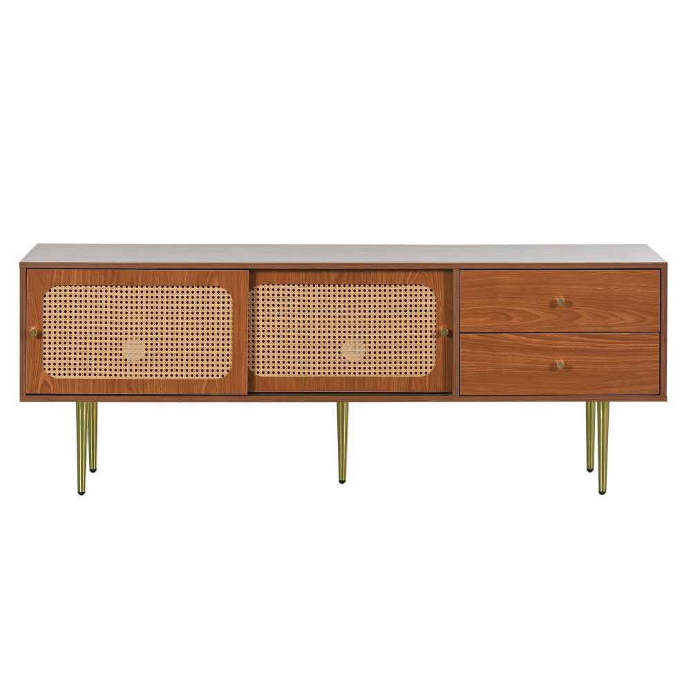wohnli-moebel-suche-M26085747 Wohnli Möbelsuche - TV-Schrank mit 2 Schubladen und Rattan-Schiebetüren 160 cm