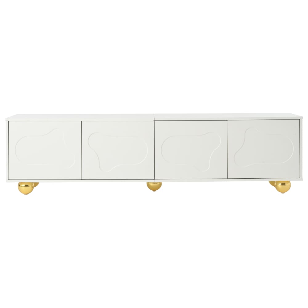 wohnli-moebel-suche-M26085751 Wohnli Möbelsuche - TV-Schrank mit 4 Türen in Wolkenform 180 cm Weiß
