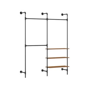 wohnli-moebel-suche-M26085770 Wohnli Möbelsuche - Garderobenständer mit 3 ablagen schwarz 168x46x220cm industriell
