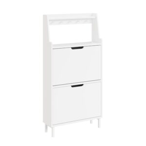 wohnli-moebel-suche-M26085775 Wohnli Möbelsuche - Schuhschrank mit haken Weiß 60×19×119 cm