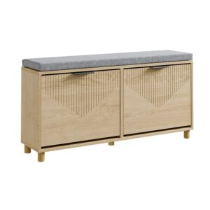 wohnli-moebel-suche-M26085776 Wohnli Möbelsuche - Schuhschrank mit Sitzfläche Light Oak 100×24×50 cm