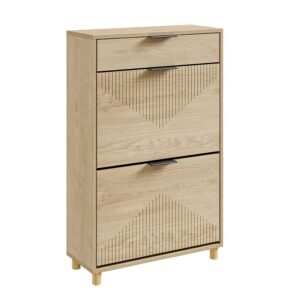 wohnli-moebel-suche-M26085786 Wohnli Möbelsuche - Schuhschrank mit klappbaren fächern light oak 60×24×95