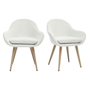 wohnli-moebel-suche-M26086311 Wohnli Möbelsuche - Esszimmerstuhl aus ecrufarbenem Stoff (x2)