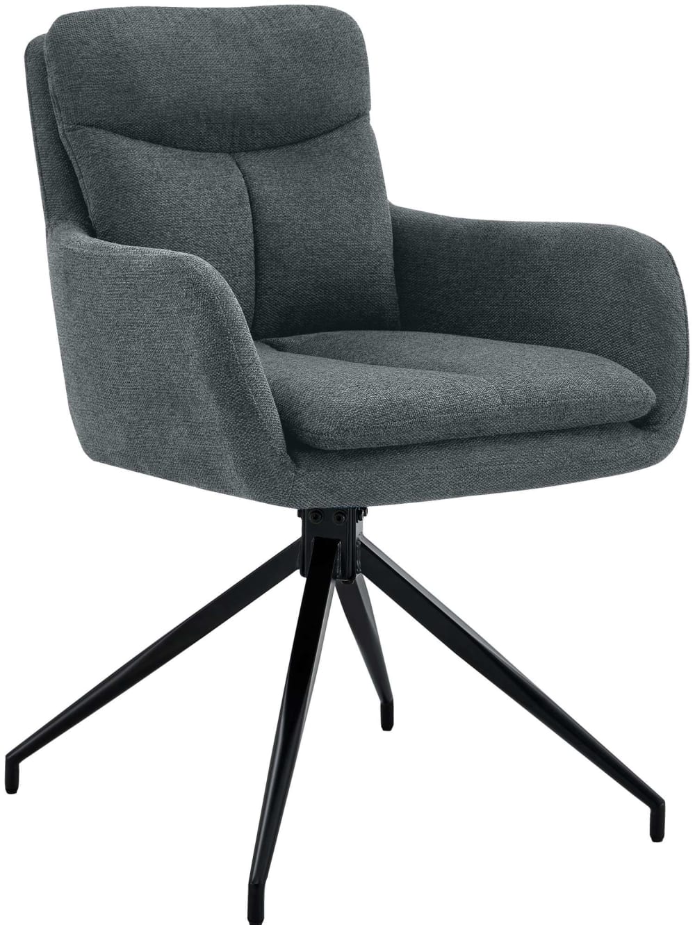 wohnli-moebel-suche-M26086520 Wohnli Möbelsuche - Esszimmerstuhl mit Füßen aus Metall und Sitz aus Stoff dunkelgrau
