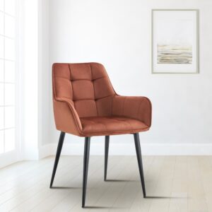 wohnli-moebel-suche-M26086723-1 Esszimmerstuhl Ferndale mit Samtbezug gepoltert Kunststoff braun 62x86x58cm Harz Braun CLP Möbel Esszimmermöbel Stühle