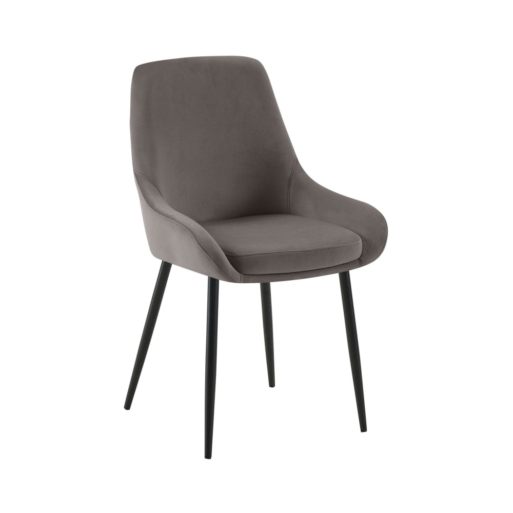 wohnli-moebel-suche-M26086827 Wohnli Möbelsuche - Esszimmerstuhl mit Füßen aus Metall und Sitz aus Samt anthrazit