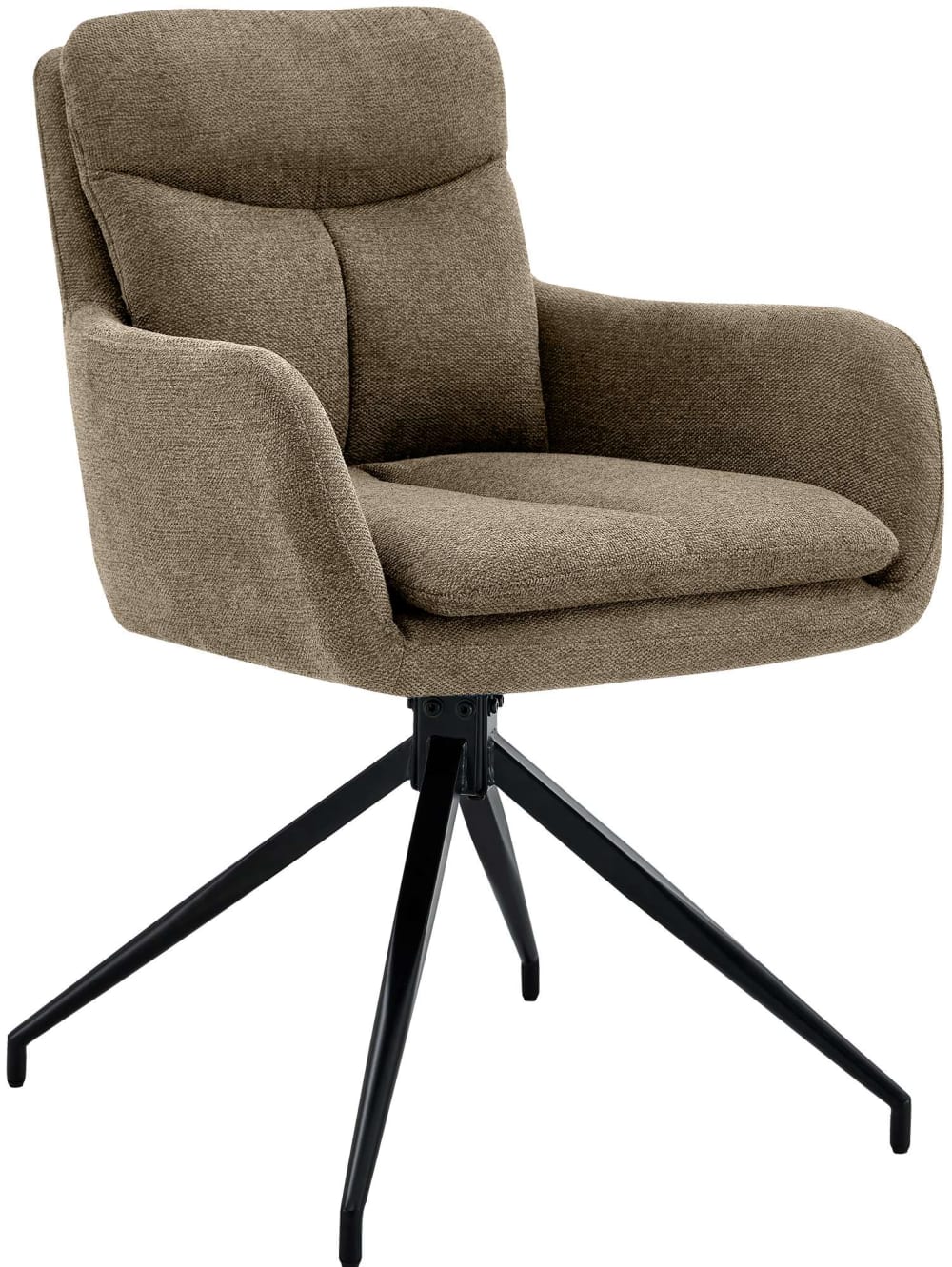 wohnli-moebel-suche-M26086928 Wohnli Möbelsuche - Esszimmerstuhl mit Füßen aus Metall und Sitz aus Stoff braun