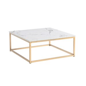 wohnli-moebel-suche-M26087049 Wohnli Möbelsuche - Couchtisch 80x80 cm Marmoroptik Metallgestell goldfarben