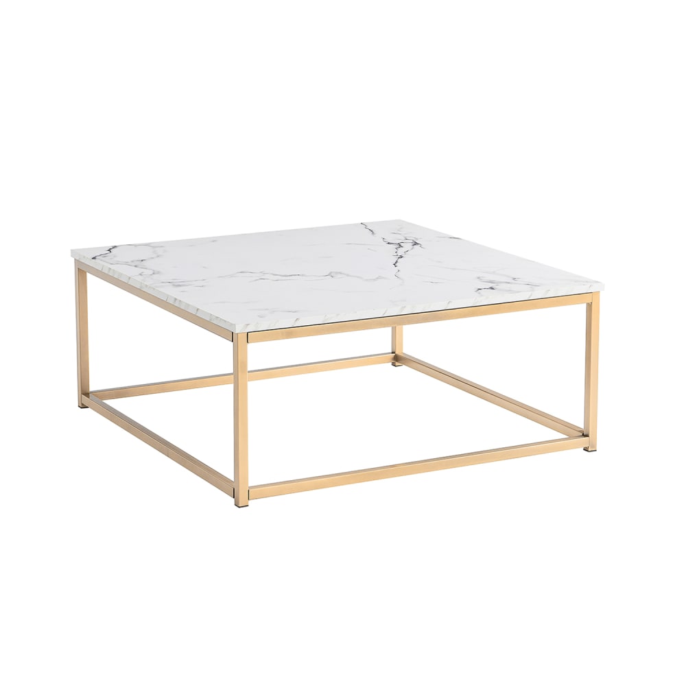 wohnli-moebel-suche-M26087049 Wohnli Möbelsuche - Couchtisch 80x80 cm Marmoroptik Metallgestell goldfarben