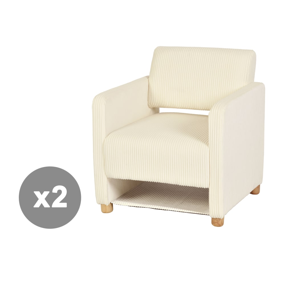 wohnli-moebel-suche-M26087050 Wohnli Möbelsuche - 2er-Set Cord-Sessel mit Aufbewahrungstaschen – Beige