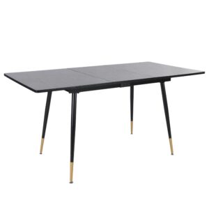 wohnli-moebel-suche-M26087056 Wohnli Möbelsuche - Ausziehtisch 120–160 cm aus MDF in Holzoptik Schwarz