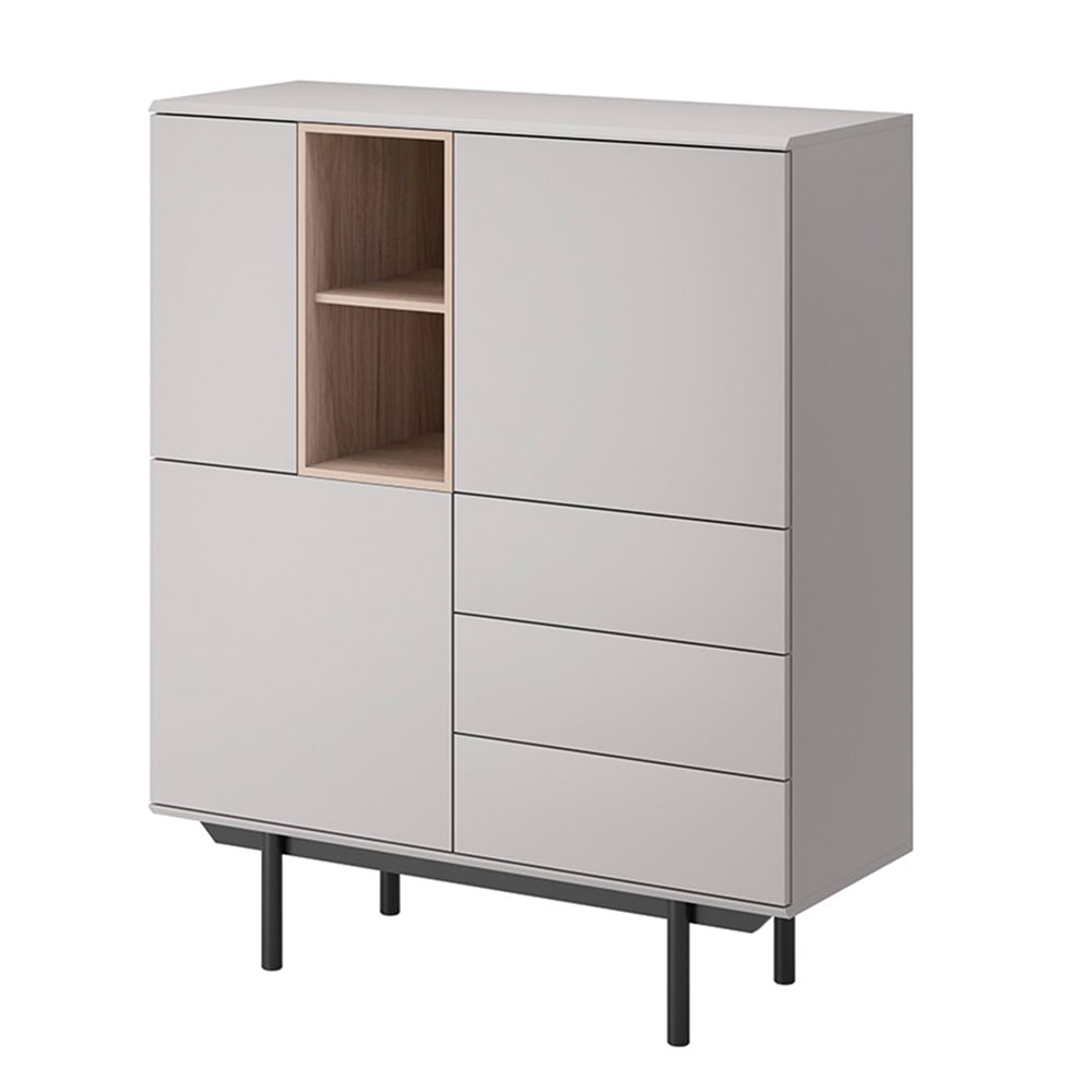 wohnli-moebel-suche-M26088644 Wohnli Möbelsuche - Highboard Inox aus Holz 100x40x121cm grau / Jackson Hickory
