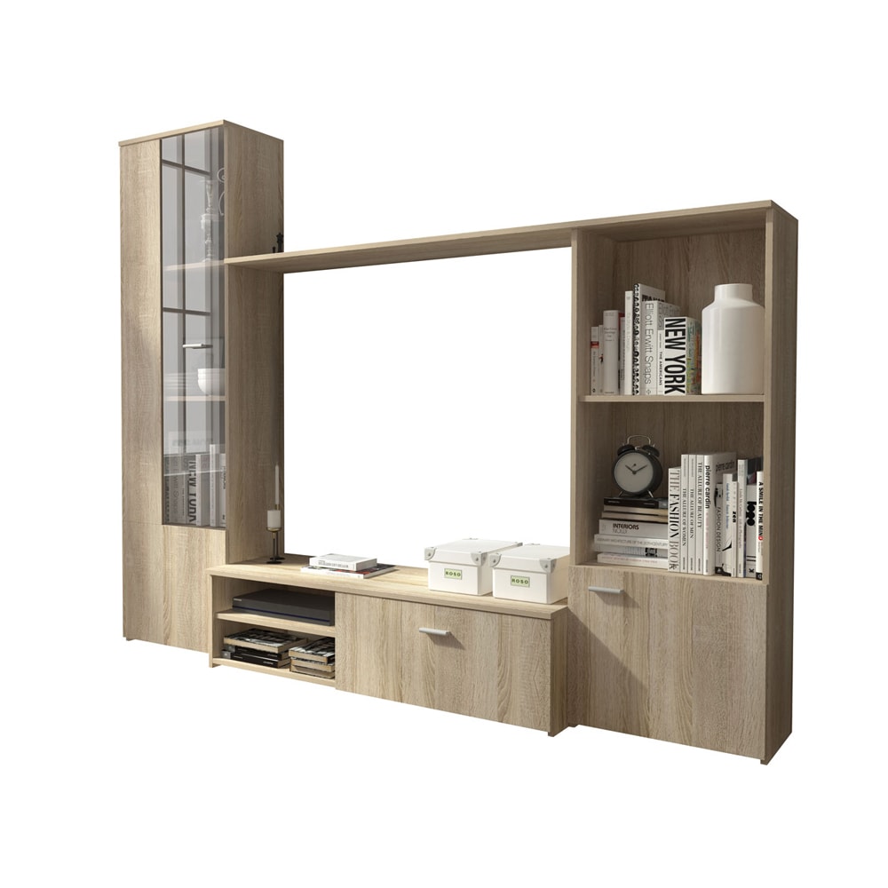 wohnli-moebel-suche-M26088686 Wohnli Möbelsuche - Wohnwand Hugo mit Türen aus Holz 220x41x179cm