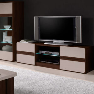 wohnli-moebel-suche-M26088693-1 Lowboard mit Schubladen 145x41x43cm Eiche Sonoma dunkel sandgrau Hgl 41x43x145cm Spanplatte Braun Feldmann-Wohnen Möbel Wohnzimmermöbel TV-Möbel