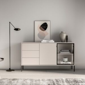 Sideboard Barnee Kaschmir 160x40x86cm 40x86x160cm Spanplatte Beige Feldmann-Wohnen Möbel Schlafzimmermöbel Kommoden