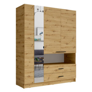wohnli-moebel-suche-M26088730 Wohnli Möbelsuche - Kleiderschrank Turin mit Türen 158x54x200cm Eiche Artisan