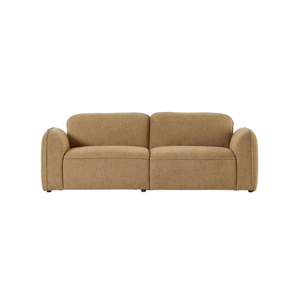wohnli-moebel-suche-M26089636 Wohnli Möbelsuche - Gerades 3-Sitzer-Sofa aus hellbraun meliertem Strukturstoff