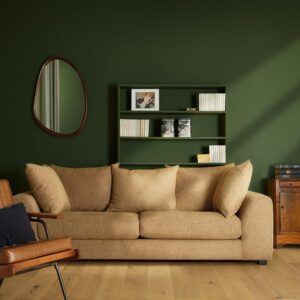 wohnli-moebel-suche-M26089639-1 Gerades 4-Sitzer-Rechtssofa aus hellbraun meliertem Strukturstoff 238x82x102cm Stoff Braun BERAH GETAH Sofas und Sessel Sofas 2-Sitzer-Sofas & 3-Sitzer-Sofas