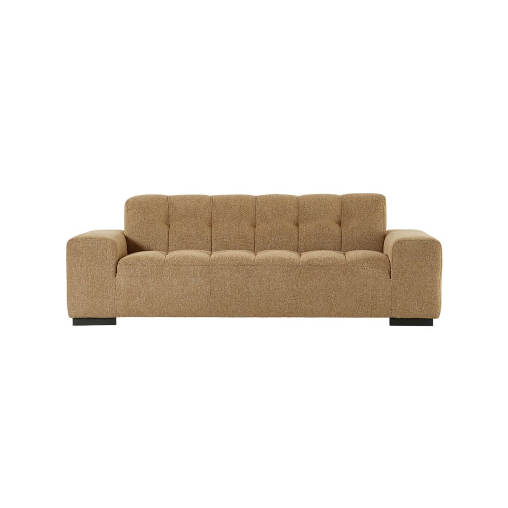 wohnli-moebel-suche-M26089641 Wohnli Möbelsuche - Gerades 3-Sitzer-Sofa aus hellbraun meliertem Strukturstoff