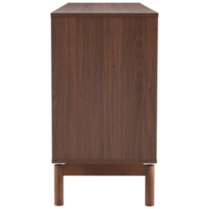 wohnli-moebel-suche-M26089660-1 Dunkles Holzbuffet 2 Türen 3 Schubladen 160cm 160x75x40cm Spanplatte Braun Happy Garden Möbel Esszimmermöbel Sideboards, Highboards & niedrige Anrichten