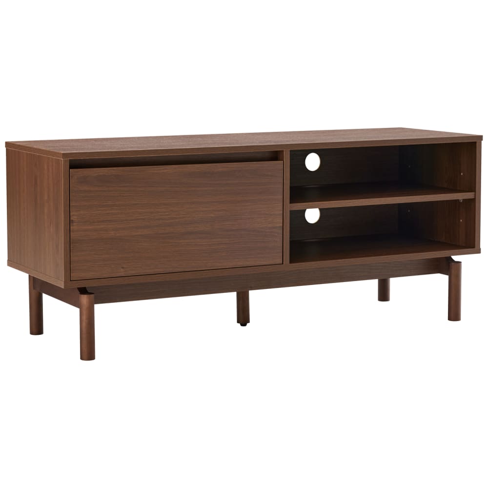 Wohnli Möbelsuche - Dunkles Holz-TV-Möbel 120cm 1 Tür