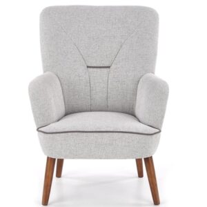 wohnli-moebel-suche-M26090049 Wohnli Möbelsuche - Bequemer Designer-Sessel aus grauem Stoff und Holz