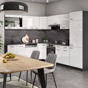 wohnli-moebel-suche-M26090129-1 Weiß Hochglanz/Anthrazit 227 x 207cm