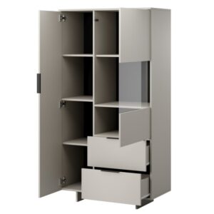 wohnli-moebel-suche-M26090242 Wohnli Möbelsuche - Mattbeige Vitrine