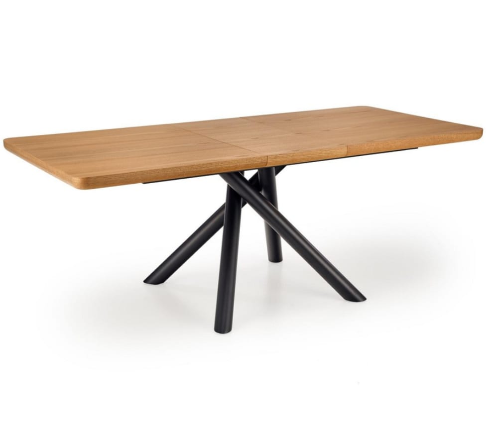 wohnli-moebel-suche-M26090262 Wohnli Möbelsuche - Esszimmertisch mit Mittelfuß aus Eiche und schwarzem Stahl